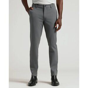 True Classic Men's Slim Fit Commuter Travel Pant 6 Pocket Gray Size 38 x 32